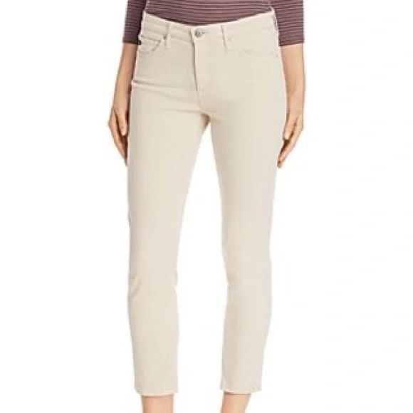 ag prima crop cigarette jeans Womens Sulfur Infinite Mauve Zipper fly and button closure Designer AG Prima Crop Jeans
